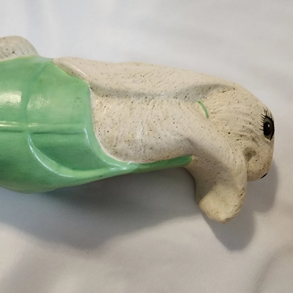 Lot Of 2 Vintage Ceramic Hanging Floppy-Ear Bunny Grannycore, Cottage